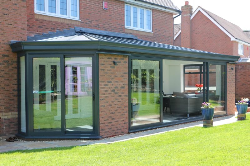 roof extension with sliding doors in Yorkshire