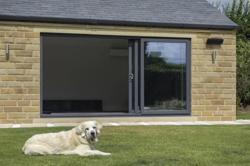 grey uPVC patio door in Bradford