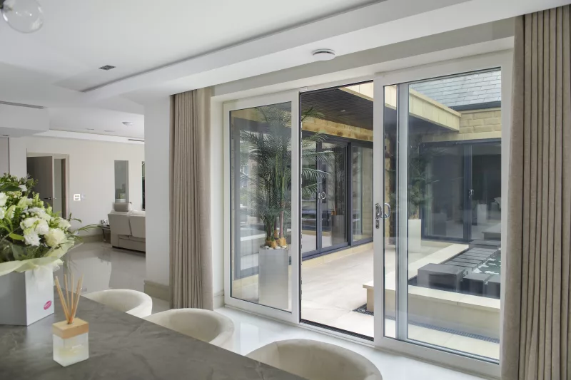 open uPVC patio door in Yorkshire