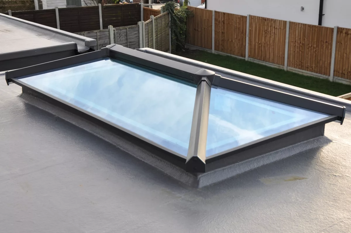 A modern roof lantern for a home in Yorkshire.