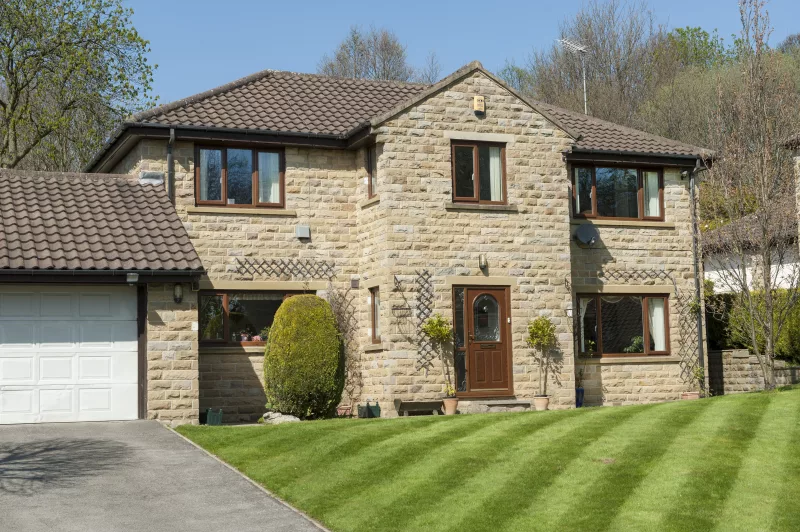 brown casement windows