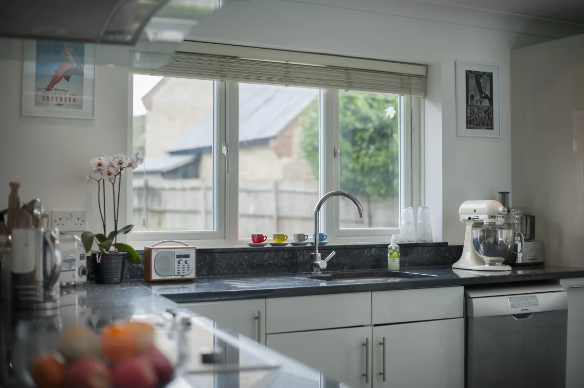 white casement window