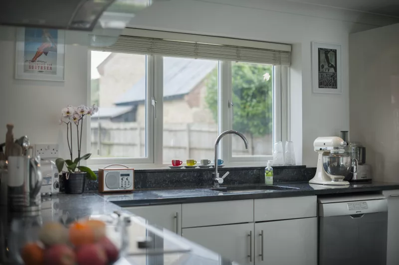 white casement window