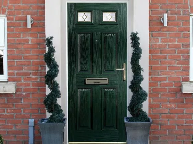 green upvc door