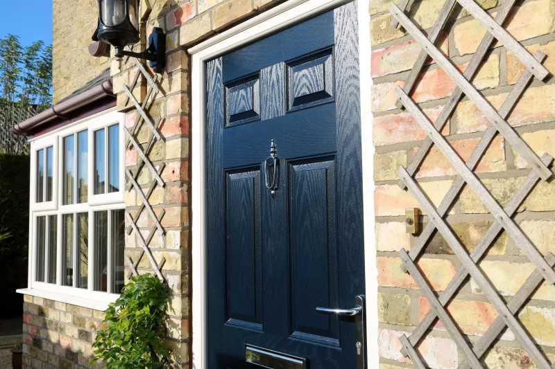 blue upvc door
