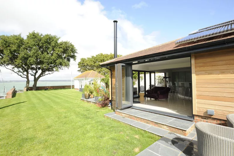 white upvc bifold doors