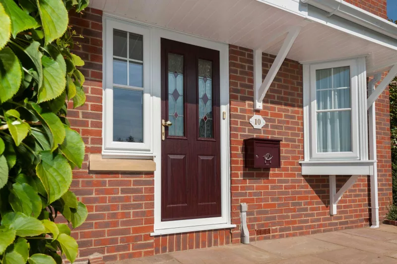 red upvc door