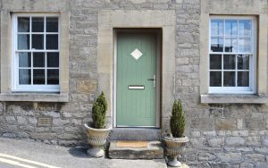 Composite door in country home 