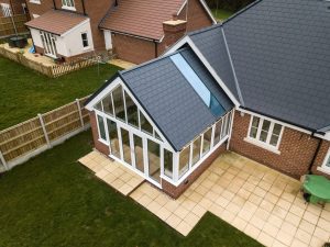 solid tiled roof on conservatory extension