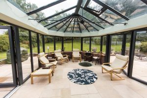 conservatories leeds - internal view of glass conservatory